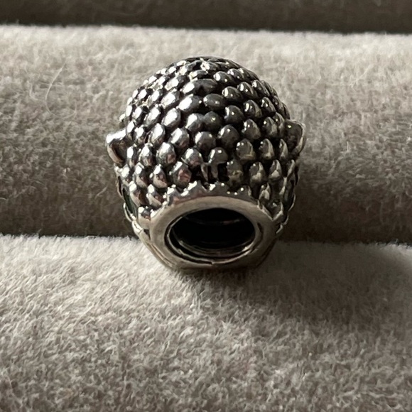 Pandora Silver Owl Charm with Green Eyes - Picture 7 of 7